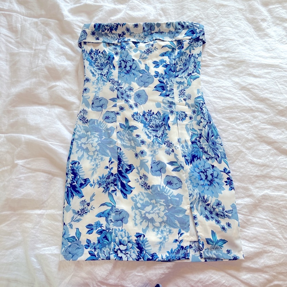 HELLO MOLLY blue floral mini dress